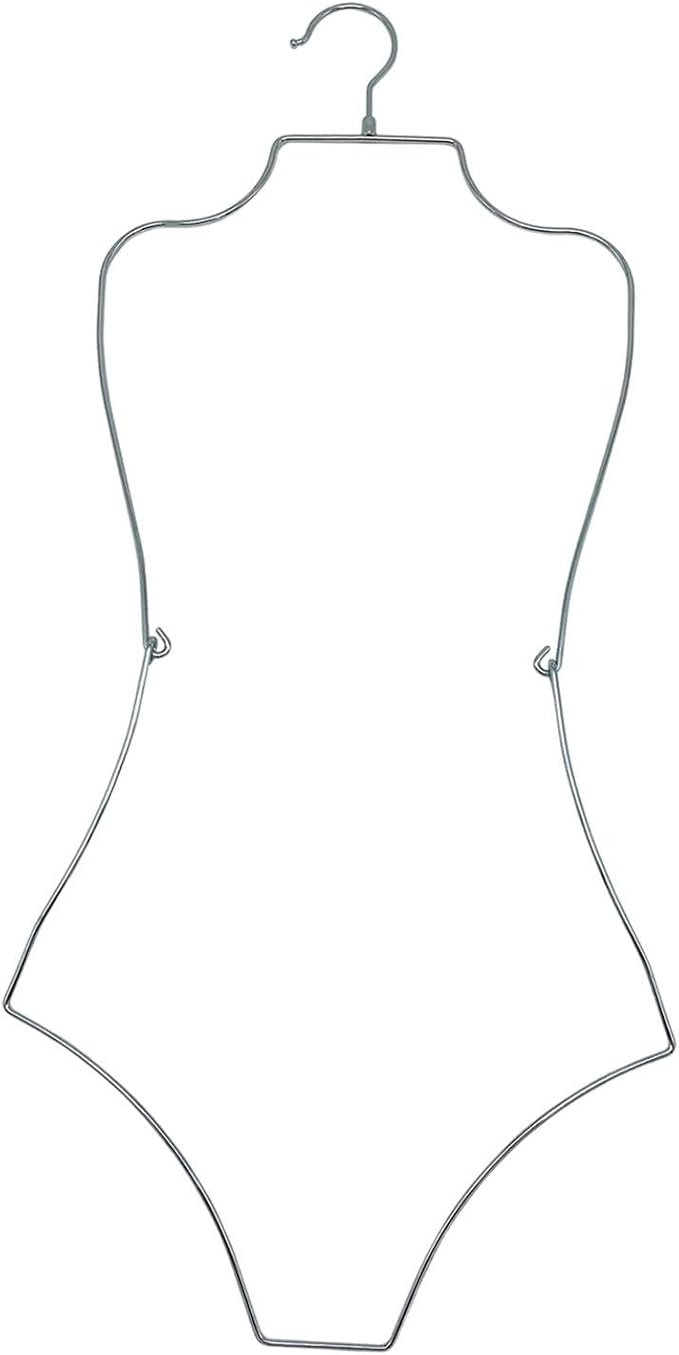 Swimsuit Hanger Lingerie Hanger Bathing Suit Hanger Display Hanger,Bikini Hanger Body Shape Display Rack Adults Accessories, Silver