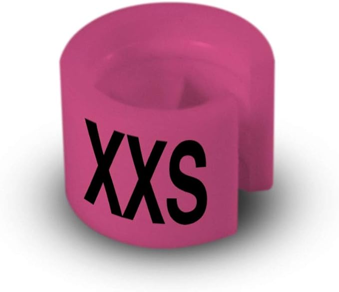 Printed Colored Hanger Size Markers - 100pcs/bag (XXS)