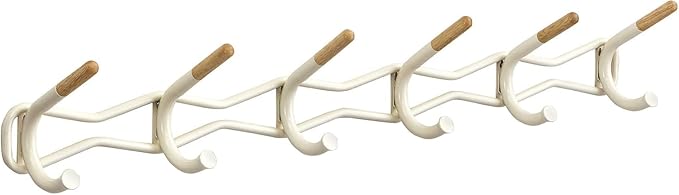 Safco Products 4257CRM Family Coat Wall Rack, 6 Hook, Cream