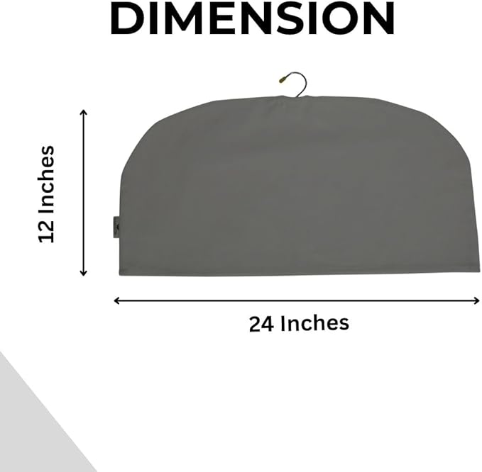 Shoulder Covers for Clothes - Breathable Garment Dust Covers Protectors for Suit, Coats, Jackets, Dress Closet Storage (Grey, Set of 10)
