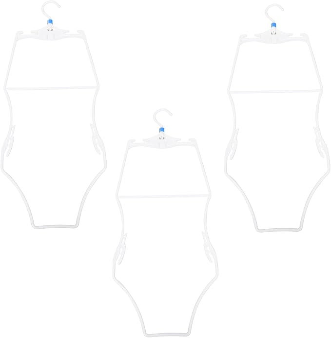 Kids Swimsuit Hangers 3 Pcs Plastic Bikini Display Clips Lightweight Swimwear Organizer for Home Travel Pool Storage and Retail Use