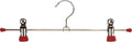 Mawa by Reston Lloyd Non-Slip Space-Saving Clothes Hanger for Pants & Skirts with Two Clips, Style K/40D, Set of 2, 15 3/4" L, Red
