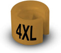 Printed Colored Hanger Size Markers - 100pcs/bag (4XL)