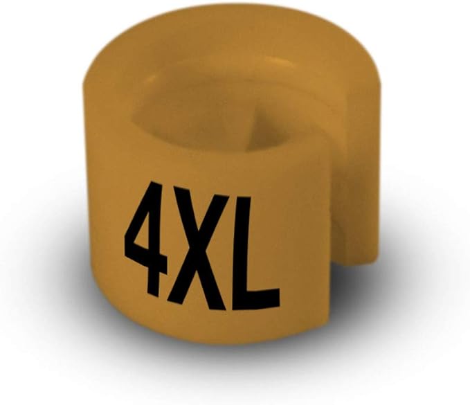 Printed Colored Hanger Size Markers - 100pcs/bag (4XL)