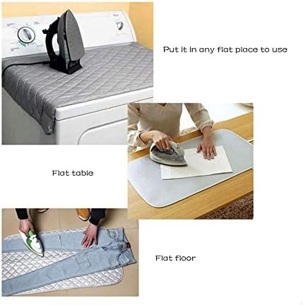 Ironing Blanket Mat Laundry Pad Portable Folding Cotton Ironing Blanket 60 x 55 cm