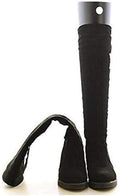 2Pairs Black Plastic Thicken Long Automatic Stand Support Shaper Shoe Trees Tall Short Boot Shaper Inserts Pads Knee High Shoes Thigh Boot Holder Hanger for Women Lady Most Shoes(8inch/24cm)