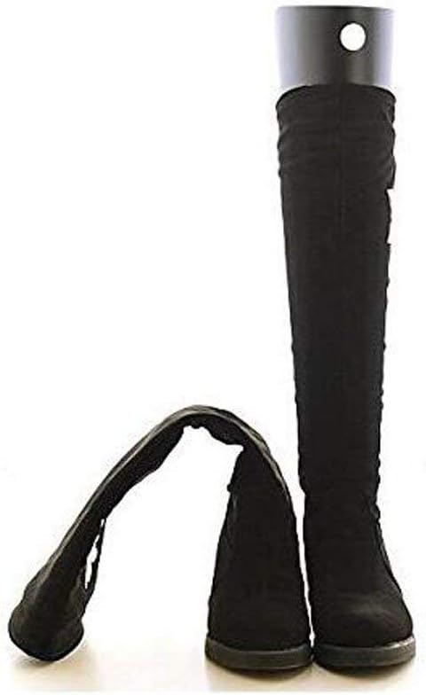 2Pairs Black Plastic Thicken Long Automatic Stand Support Shaper Shoe Trees Tall Short Boot Shaper Inserts Pads Knee High Shoes Thigh Boot Holder Hanger for Women Lady Most Shoes(8inch/24cm)