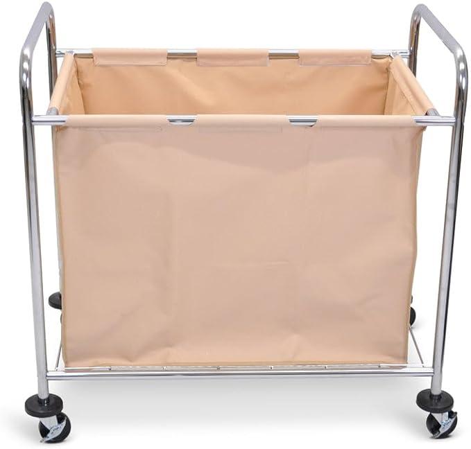 Luxor HL14 (Pack of 25) Laundry Cart With Steel Frame and Canvas - 100 lbs Load Capacity