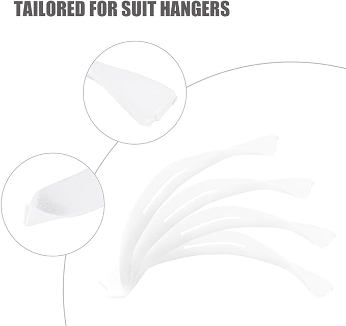 50pcs Foam Hanger Covers Shoulder Pads Non-Slip Hanger Protectors for Suit Dress Clips for Pants Organizer Cover