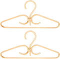 2Pcs Rattan Clothes Hanger Natural Rattan Hand-Woven 3 Hook Hanger for Home Wardrobe Clothing Store Decor 40x20cm