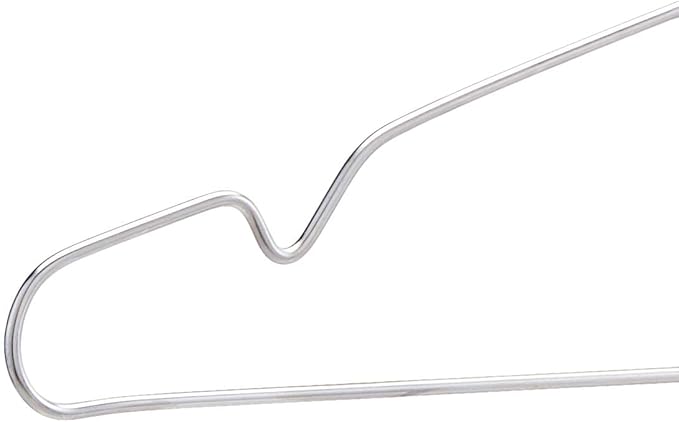Amazon Basics Stainless Steel Clothes Hangers for Shirts, Suits, Dresses and Jackets, Silver, 50-Pack