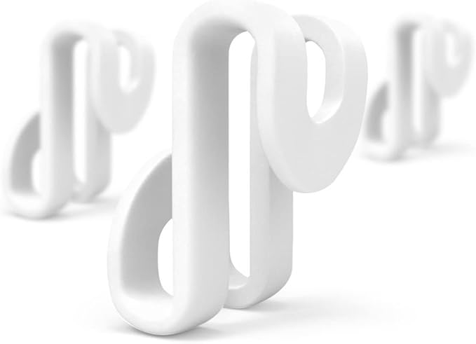 100 Pcs Clothes Hanger Connector Hooks, Wardrobe Hanger Extender Clips, Cascading Connection Hooks for Clothes Cabinet Closet Organizer Space Savers Outfit Hangers Accessory (White)