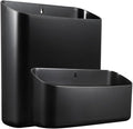 Picowe Magnetic Laundry Storage, Large Lint Holder Bin for Laundry Room, Space-Saving Trash Container Hanging on Dryer, Washer or Wall Mount Trash Bin (Black)
