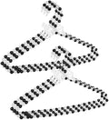 CONCEPTS 6pcs Pearl Hangers for Baby Girls & Women, Decorative Closet Hanger Set for Nursery, Wedding Dresses, Kids Clothing, Special Occasions, Photoshoots & Elegant Wardrobe Display - Black & White