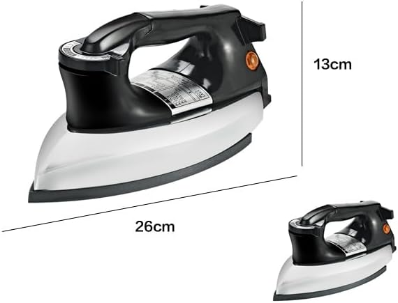 Dry Iron, No Steam No Holes, 9 Ft Cord, Non-Stick Soleplate, Overheat Safety Protection, Professional Electric Iron for Clothes & Industrial (Lightweight（1.4kg）)