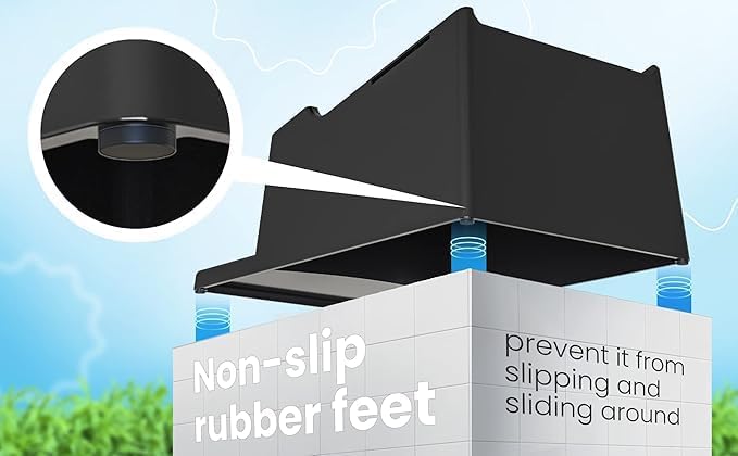 TidyFriend Liquid Laundry Detergent Holder Stand with Drip Tray & Rubber-Grip Feet, Stand for Laundry Room Organization and Storage, Fabric Softener Dispenser with Cup Holder (Black with Print)