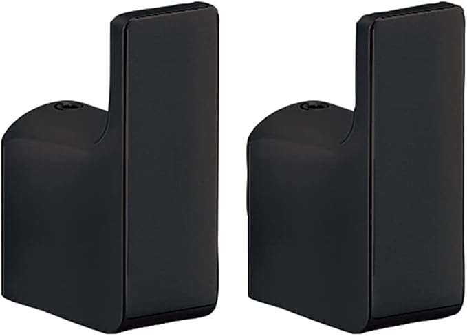 Gedy G-Kuala Lumpur, 2 Single Hooks, Black, Clothes Rack Made of Chromall, Brass and Glass, 2 Year Warranty, Dimensions 5.4 x 2 x 3.2 cm and Weight 0.2 kg, R&D Design, Unique