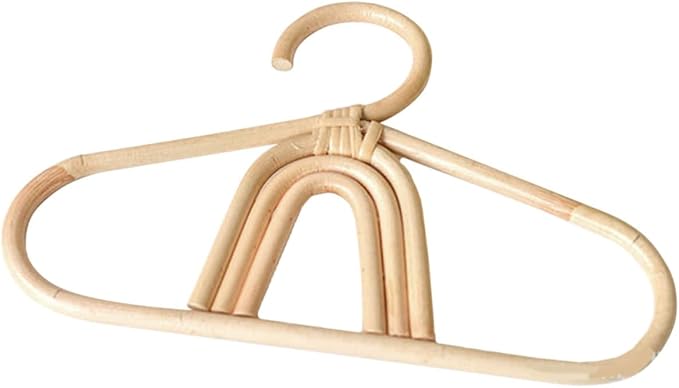 3pcs Rattan Clothes Hangers for Boy Girl Boy Girl Coat Hangers Compact Design for Nursery Organization for Closet Photoshoots