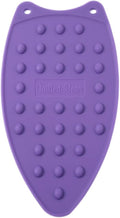 The Quilted Bear Iron Rest - Large Silicone Heat Resistant Iron Pad for General Crafts, Portable Ironing Stand for Travel and Quilting (Purple)