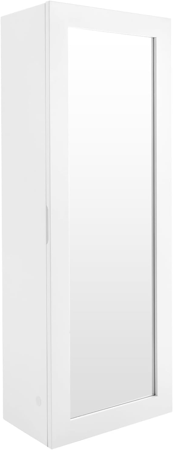 Wall Mounted Ironing Board Cabinet with Mirror, Built-in Swivel Ironing Board Foldable with Storage for Home Apartment Small Spaces (Style3 Rotatable)