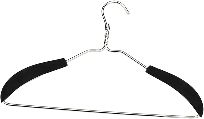 Black Hangers 10 pcs Pads Clothing Hanger Protectors Flocking for Shoulder Hangers Clothes Home Flocked