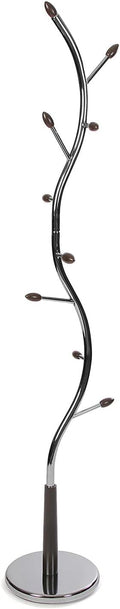 18790370 Standing Coat Rack with 9 Hooks or Hangers for Clothes or Bags for the Hall, 185 x 32 x 32 cm