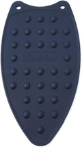 The Quilted Bear Iron Rest - Large Silicone Heat Resistant Iron Pad for General Crafts, Portable Ironing Stand for Travel and Quilting (Navy Blue)