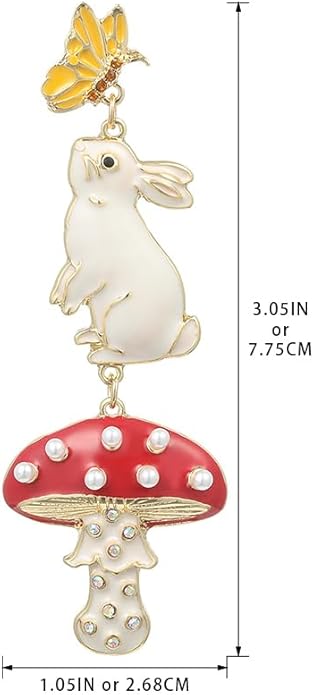 Madison Tyler Fall Earrings for Women | Cute Statement Autumn Earrings Dangling | Maple Leaf Scarecrow Shoes Shoes Rabbit Mushroom Earrings for Women