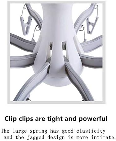 Foldable Clip and Drip Hanger/Hanging Drying Rack - 16 Clips Socks Drying Rack for Drying Underwear Clothes,Socks,Bras,Towel,Pants,Hat,Grey