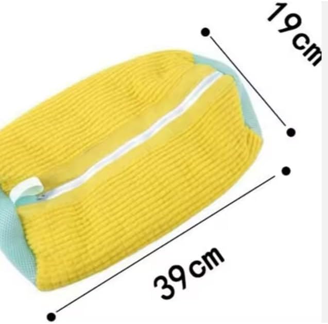 Reusable Mesh Shoe Laundry Bags for Washer and Dryer, Yellow, 2-Pack, Protective Washing Machine Bags for Sneakers and Delicates