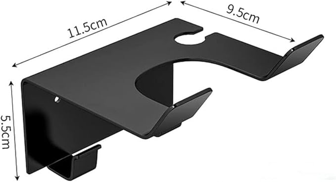 Hair Dryer Holder Wall Mount Blow Dryer Hanger Stand Rack Countertop Hair Dryer Bracket Hair Tool Organizer Storage（Black）