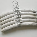 10pcs Satin Padded Hanger Silk Wrapped Clothes Hanger Clothes Hanging Silver Hook Sponge Hangers Clothes Shop Display Hangers (13,38cm)