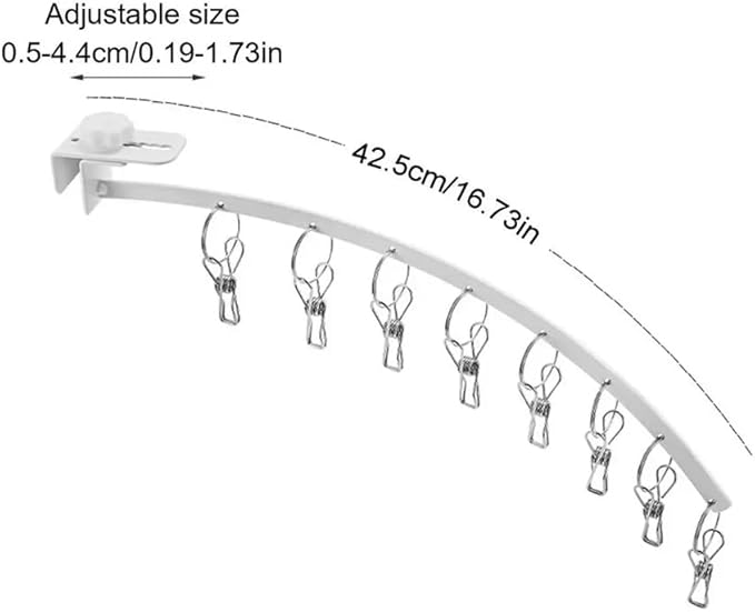 Clothes Hangers with Clips Stainless Steel Balcony Drying Rack Organizer Rack for Drying Socks Bras UnderwearsClothes Hats Scarfs Towels Pants and Gloves Pack of 2