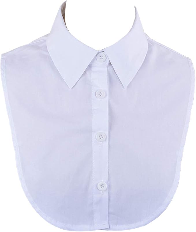 YAKEF Lady Half-Shirt Blouse Detachable Lace Chiffon Fake Collars Dicky Collar Faux Collar