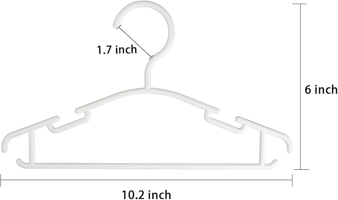 GoodtoU Baby Hangers 100 Pack, Plastic Toddler Baby Clothes Hangers for Nursery Infant Clothes, Space Saving Children Hanger for Closet