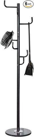 BAKAJI Metal Modern Black Coat Rack 6 Ganci