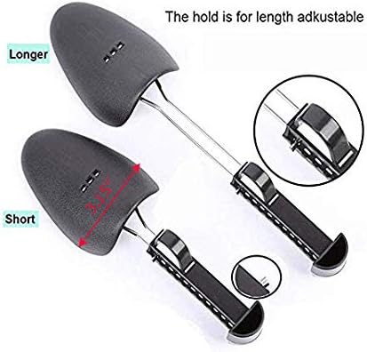 FONHERILI WAJJ 10 Pairs Practical Adjustable Length Men Shoe Tree Stretcher Holder Shaper Support with A Shoe Bag(Men Black)