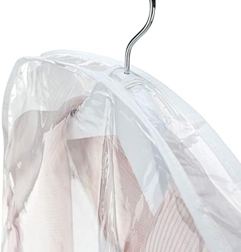 HANGERWORLD 20 Pack Shoulder Covers - 24" x 21.5" with Gusset - Large PEVA Plastic Garment Cover Dust Protector for Hanging Clothes Storage