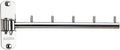Folding Wall Mounted Clothes Hanger Rack with Swing Arm Stainless Steel Heavy Duty Coat Hook for Bathroom, Bedroom, Laundry Room- Silver
