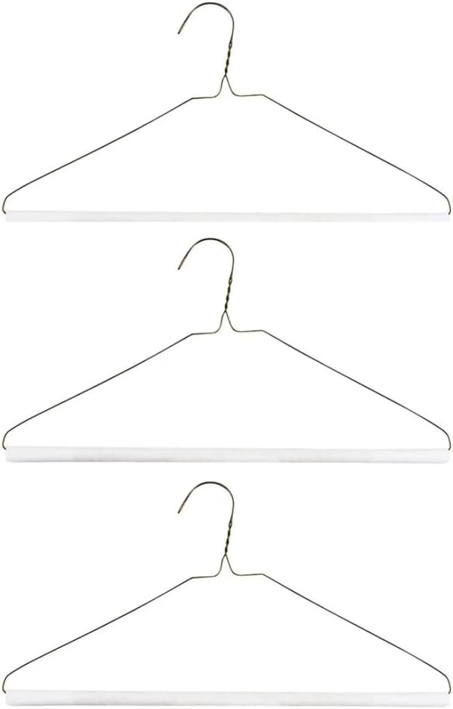 Royal Dry Clean Supply | 16" Inch Strut Hanger Pants Hanger - White Tube for Dry Cleaners or Home, Pack of 15