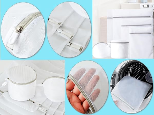 7 Pack Extra Durable laundry bags mesh wash bags, lingerie bags for washing delicates, with Sturdy Zippers to Protect Clothes During Washing Machine