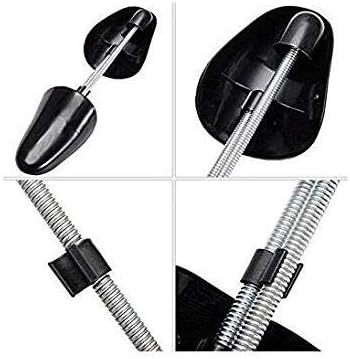 4 Pairs Plastic Shoe Tree Stretcher Shaper Black Adjustable Length for Men Boot Holder Organizers Shoe Shape Support with Tension Spring Coil