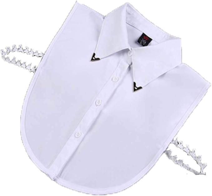 YEKEYI Lady Half Shirt Blouse - Detachable Collar Dickey for Women