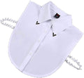 YEKEYI Lady Half Shirt Blouse - Detachable Collar Dickey for Women