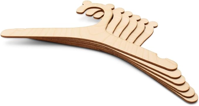 DIY Wooden Baby Hangers for Closet, Set of 5 Bear-Eared Infant Hangers for Baby Clothes & Woodland-Theme Nursery Decor, by Woodpeckers