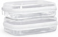 Maple & Lark Bliss Bins - Hard Sided Clear Zipper Case for Storage - Professional-Grade Plastic Clear Zipper Pencil Case, Toiletry Pouch, Travel Organizer, Cosmetic Bag, Toy Storage Bins (2 Pack, XS)