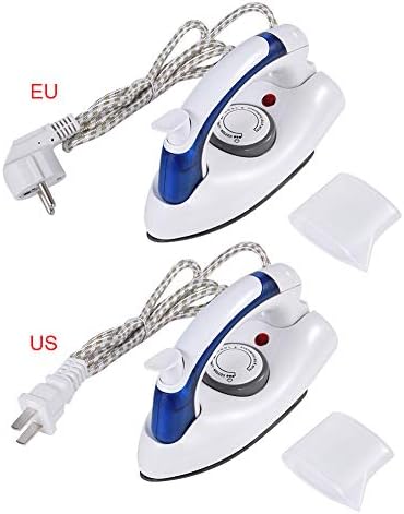 Portable Foldable Folding Compact Handheld Steam Travel Iron Temperature Control(02) White