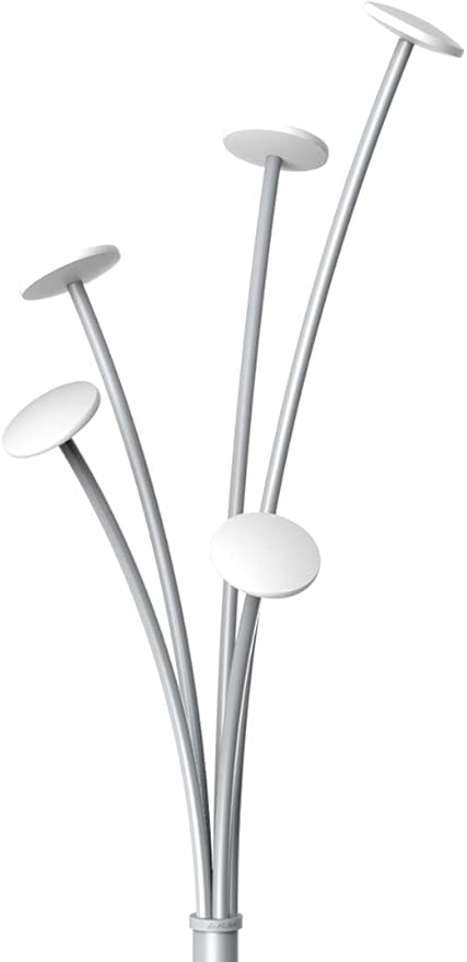 Alba - Coat rack - Grey and white design - Base diameter 35 cm - H 187 cm - Tube: diameter 38 mm - ABS - 5 large hooks