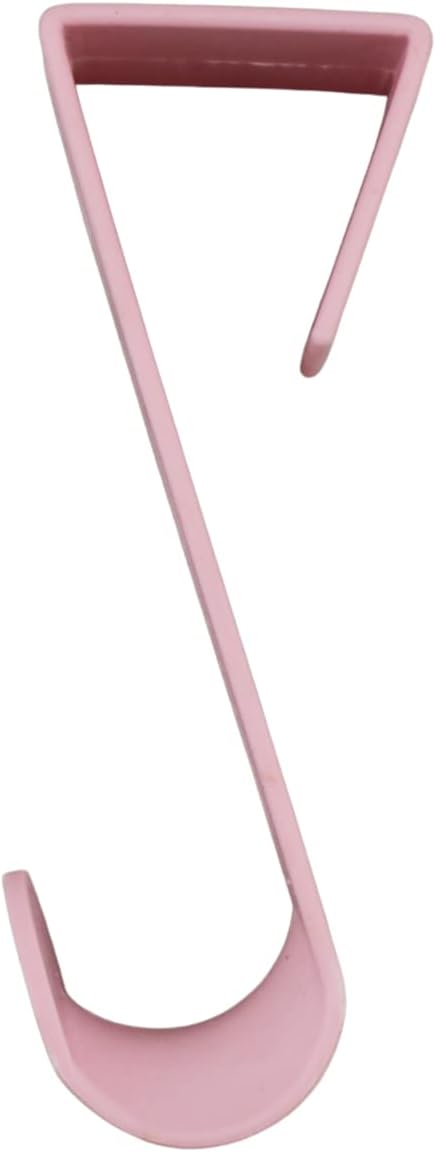 Dependable Industries inc. Essentials Over-The-Door Hanger Hook Set – 4-Pack of 3.5 in., Plastic Over-The-Door Hangers & Over-The-Door Hooks – Over-Door Hooks for Hanging Clothes & Towels (Pink)