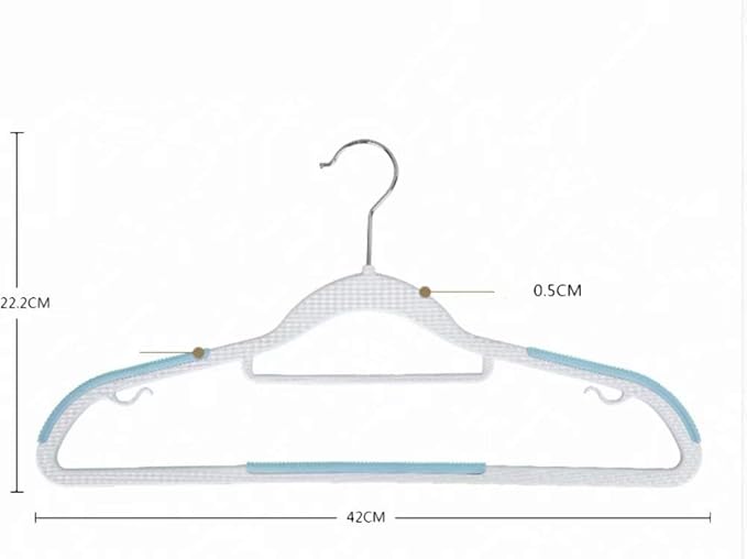 ATOLY 10 Standard Everyday Plastic Hangers, Value Pack of 10 Clothing Hangers for Coat, Sweater, Jackets, Pants, Shirts,Orange
